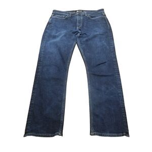 Revtown Sharp Jeans Men's Size 34x32 Decade Denim Stretch Dark Blue (35x30.5)